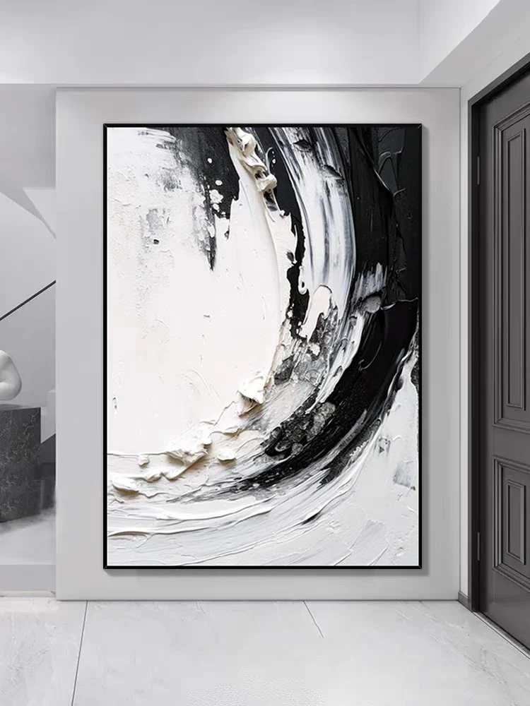 Beautifulblackandwhitetexturedpainting Expression
